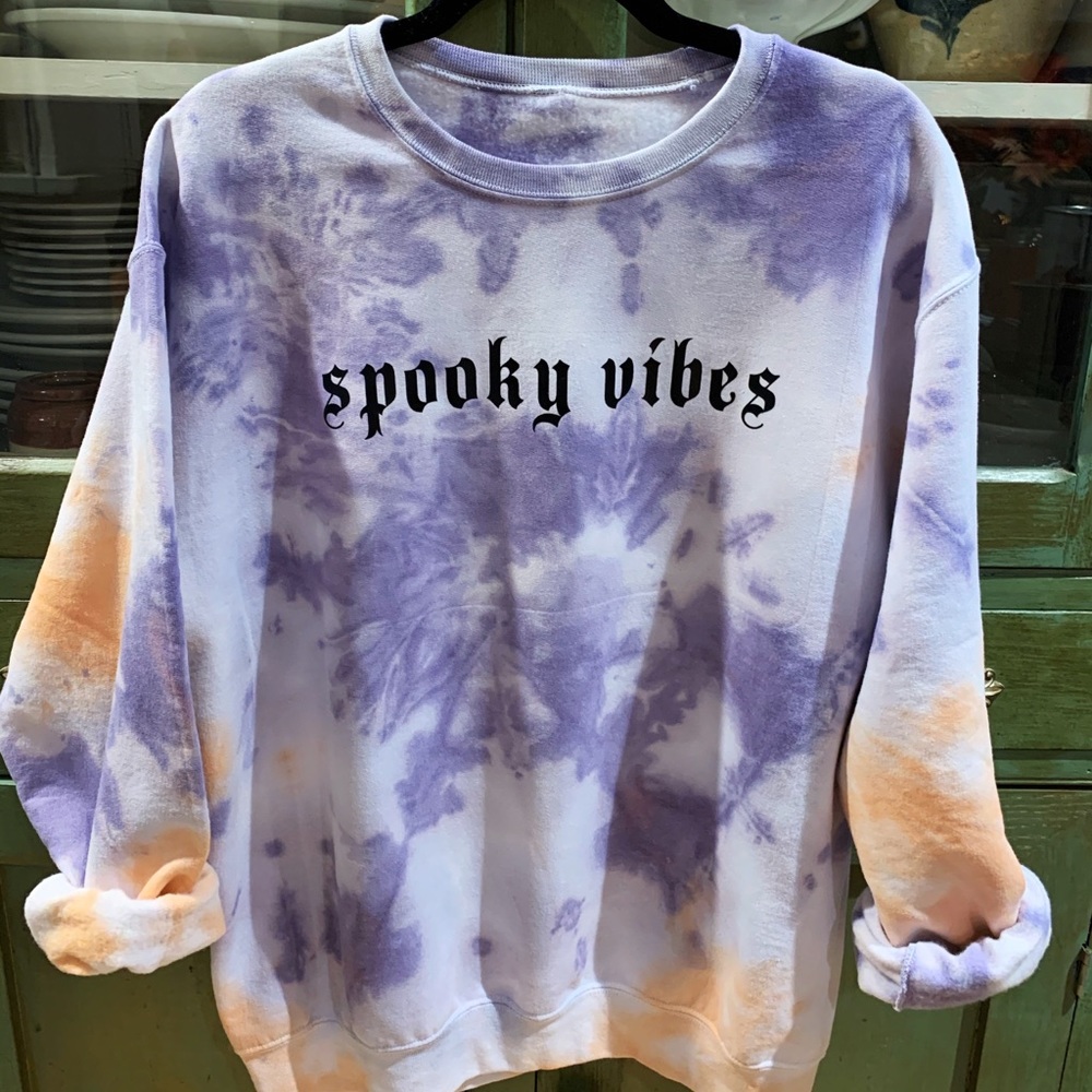 Oversized Halloween tie dye sweatshirt